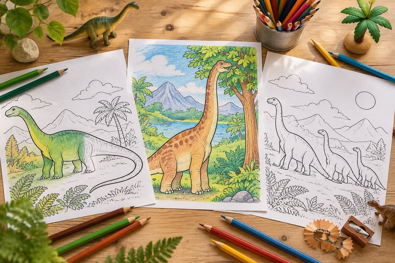 Titelbild: Langhals-Dino: Ausmalbilder mit Diplodocus und Co.