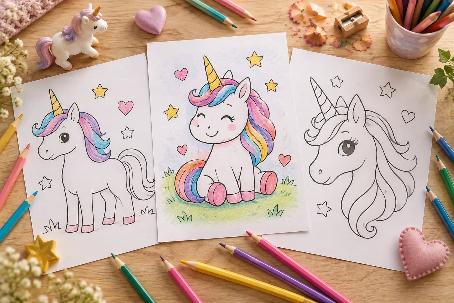 Titelbild: Kostenlose Ausmalbilder: Simples Einhorn für kreativen Malspaß
