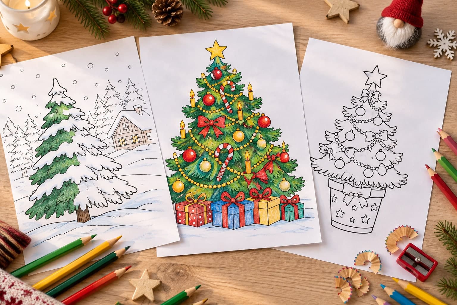 Titelbild: Tannenbaum Ausmalbilder kostenlos ausdrucken