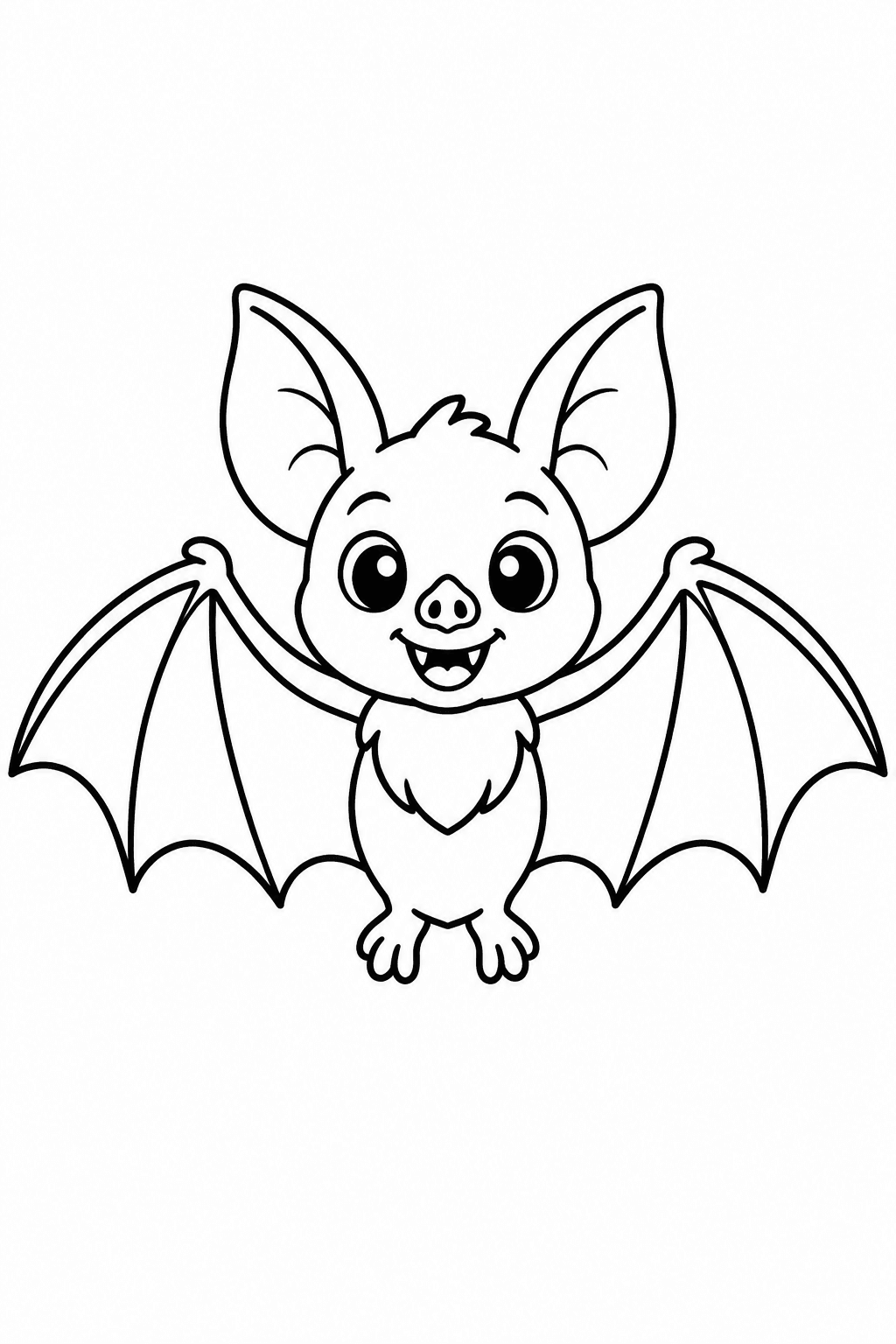 Fledermaus Ausmalbild 1