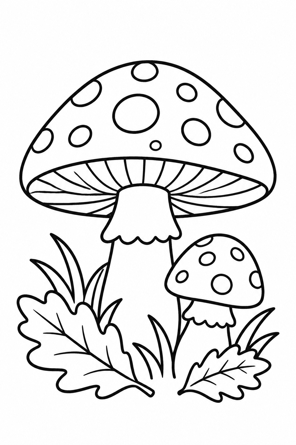 Pilze Ausmalbild 1