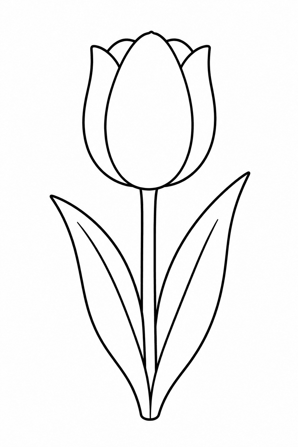 Tulpe Ausmalbild 1