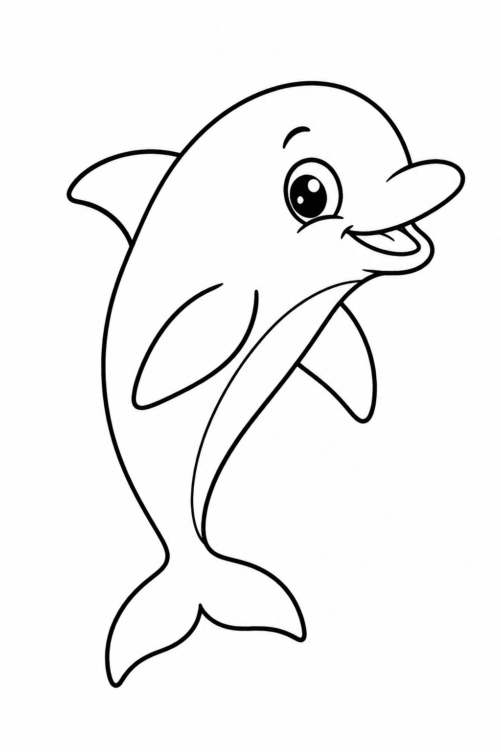 delfin Ausmalbild 1