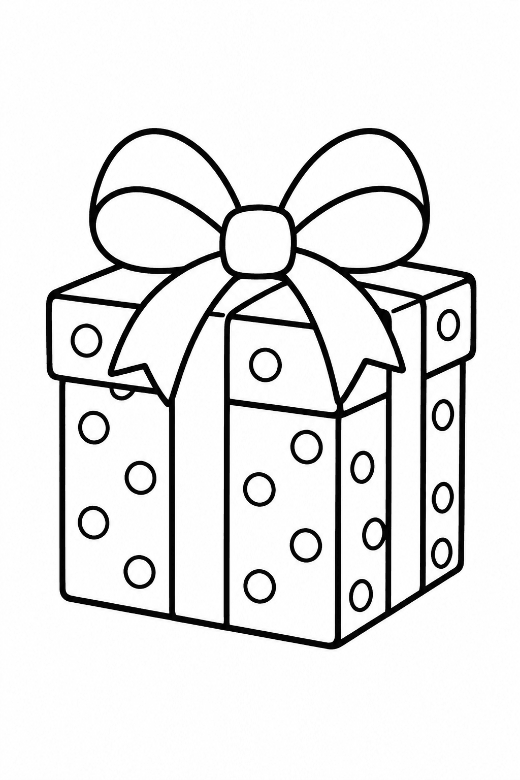 Geschenk mit Schleife – Geschenke Ausmalbild