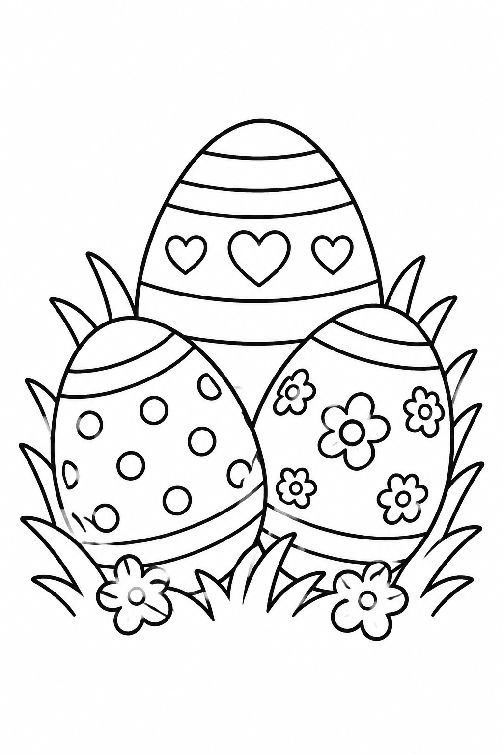 Eier Ausmalbild 1