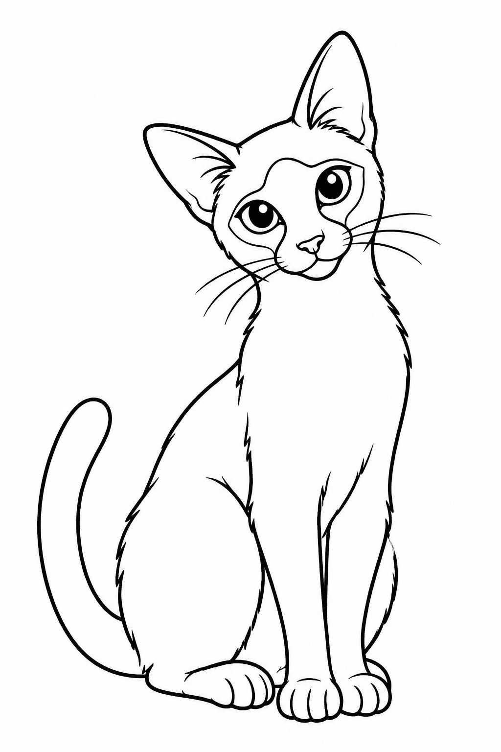 Siamkatze Ausmalbild 1