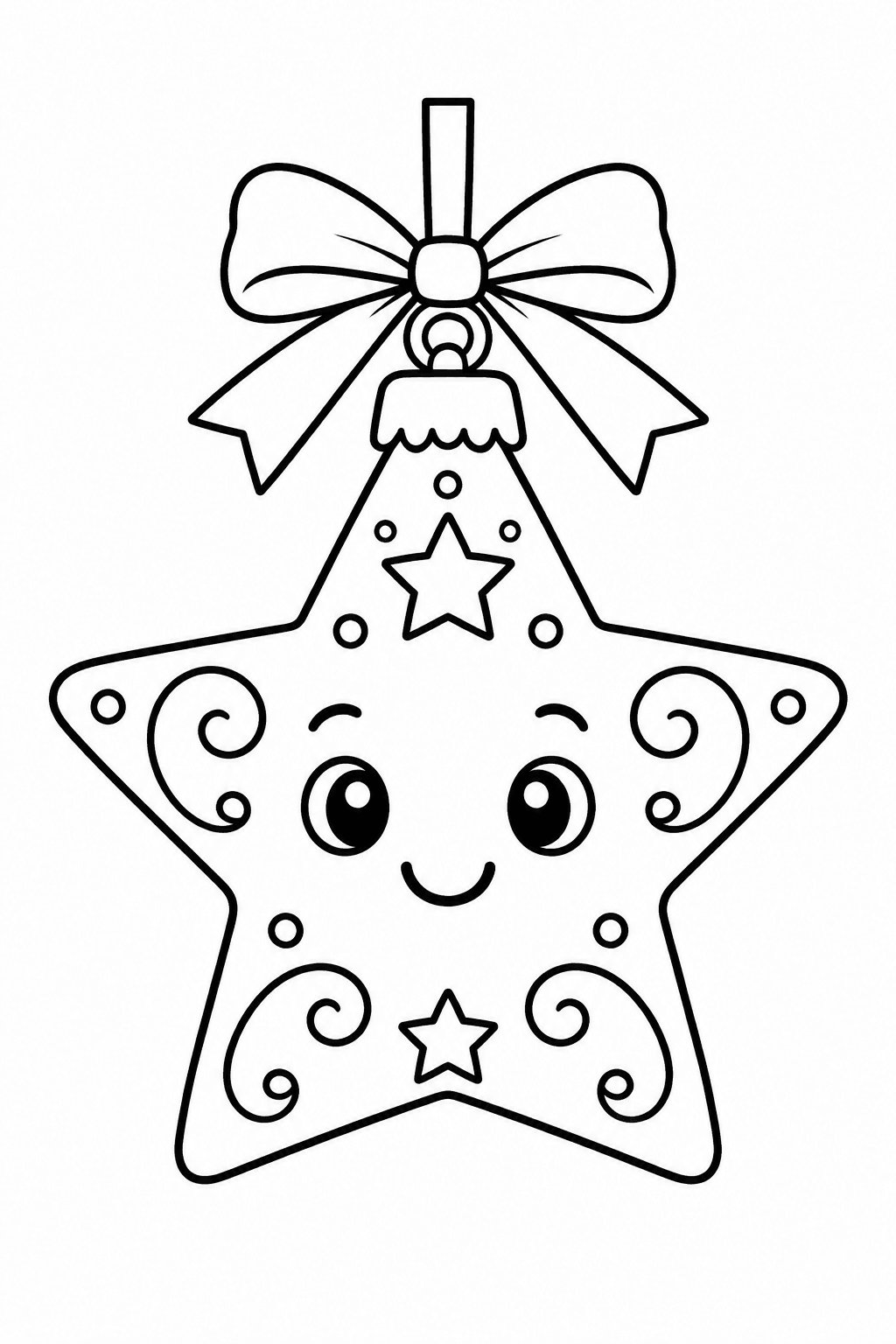 Stern mit Ornamenten – Weihnachtssterne Ausmalbild