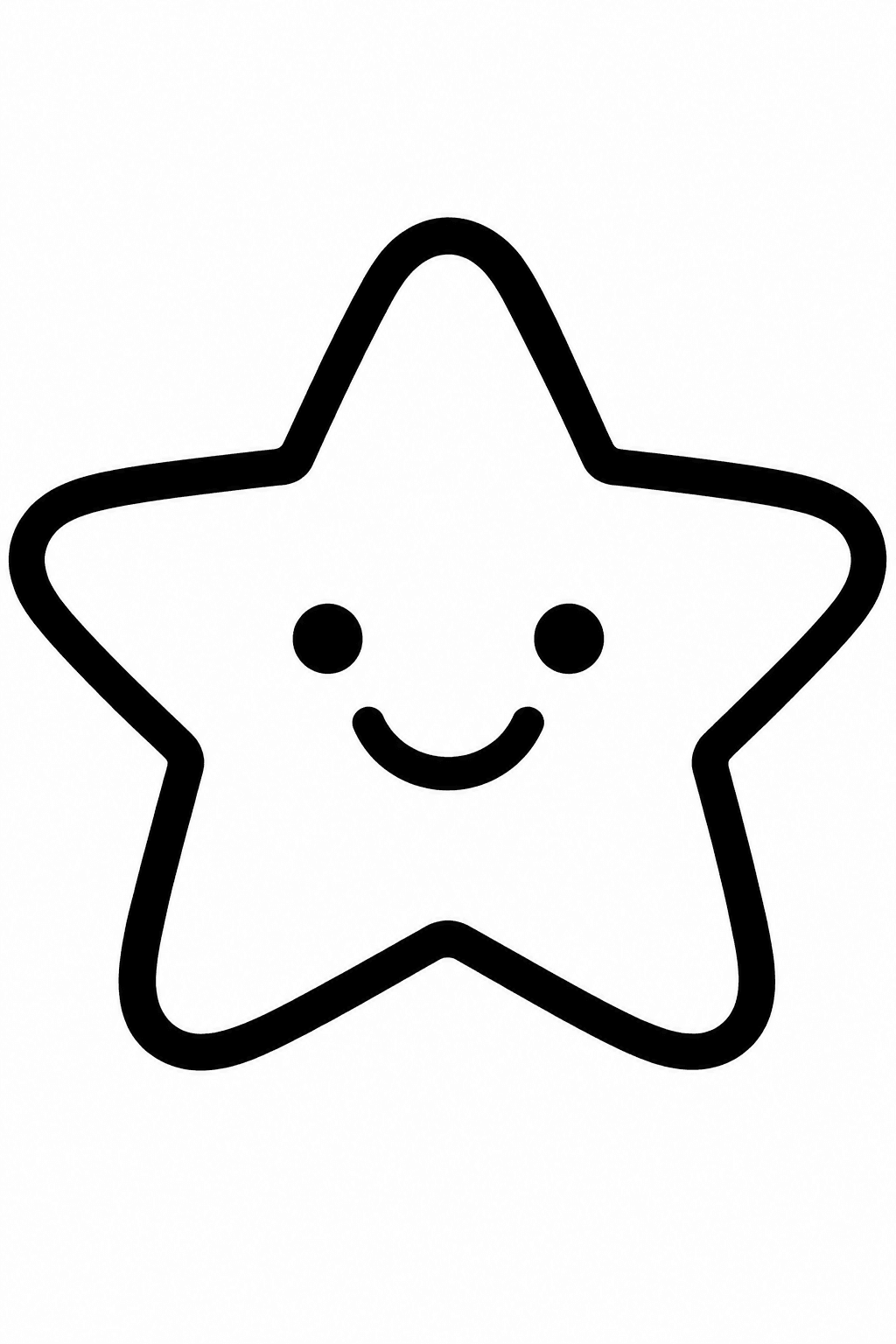 Großer einfacher Stern als Ausmalbild