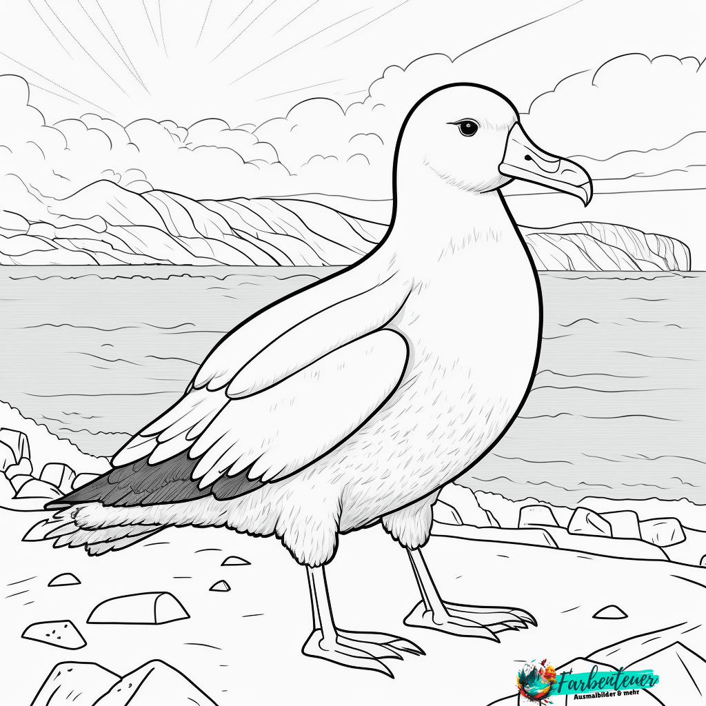 Ausmalbild Albatros