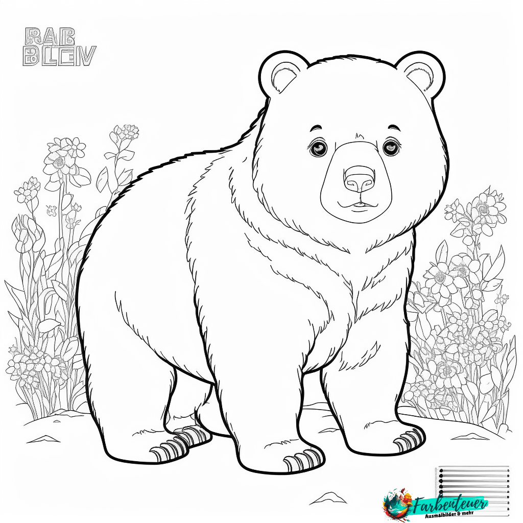 Ausmalbild Bär