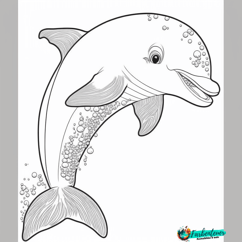 Ausmalbild Delfin