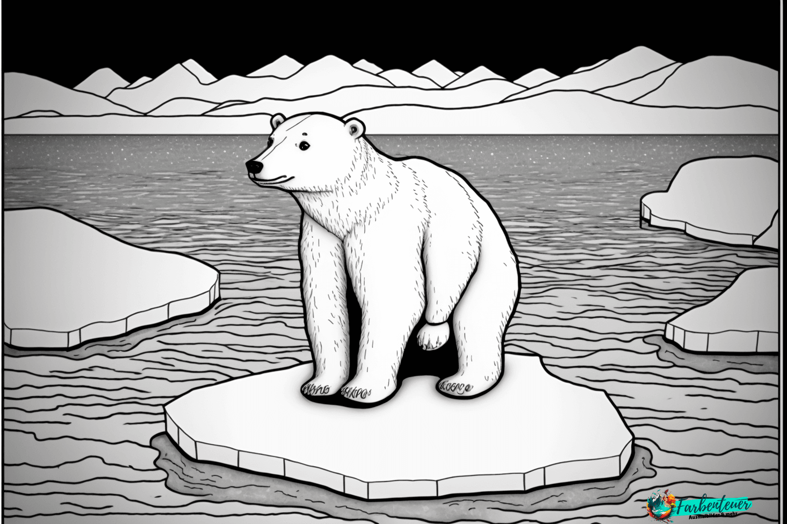 Ausmalbild Eisbär