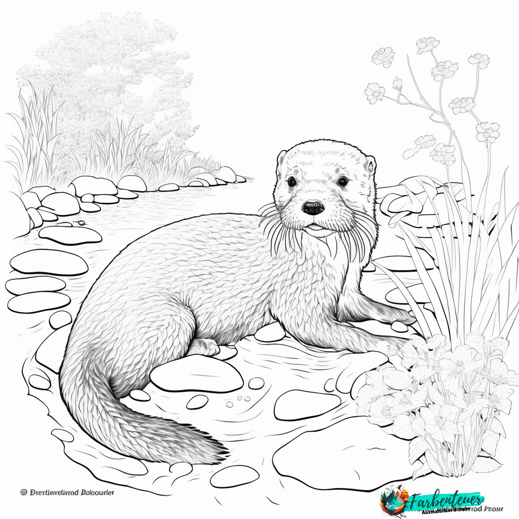 Ausmalbild Fischotter