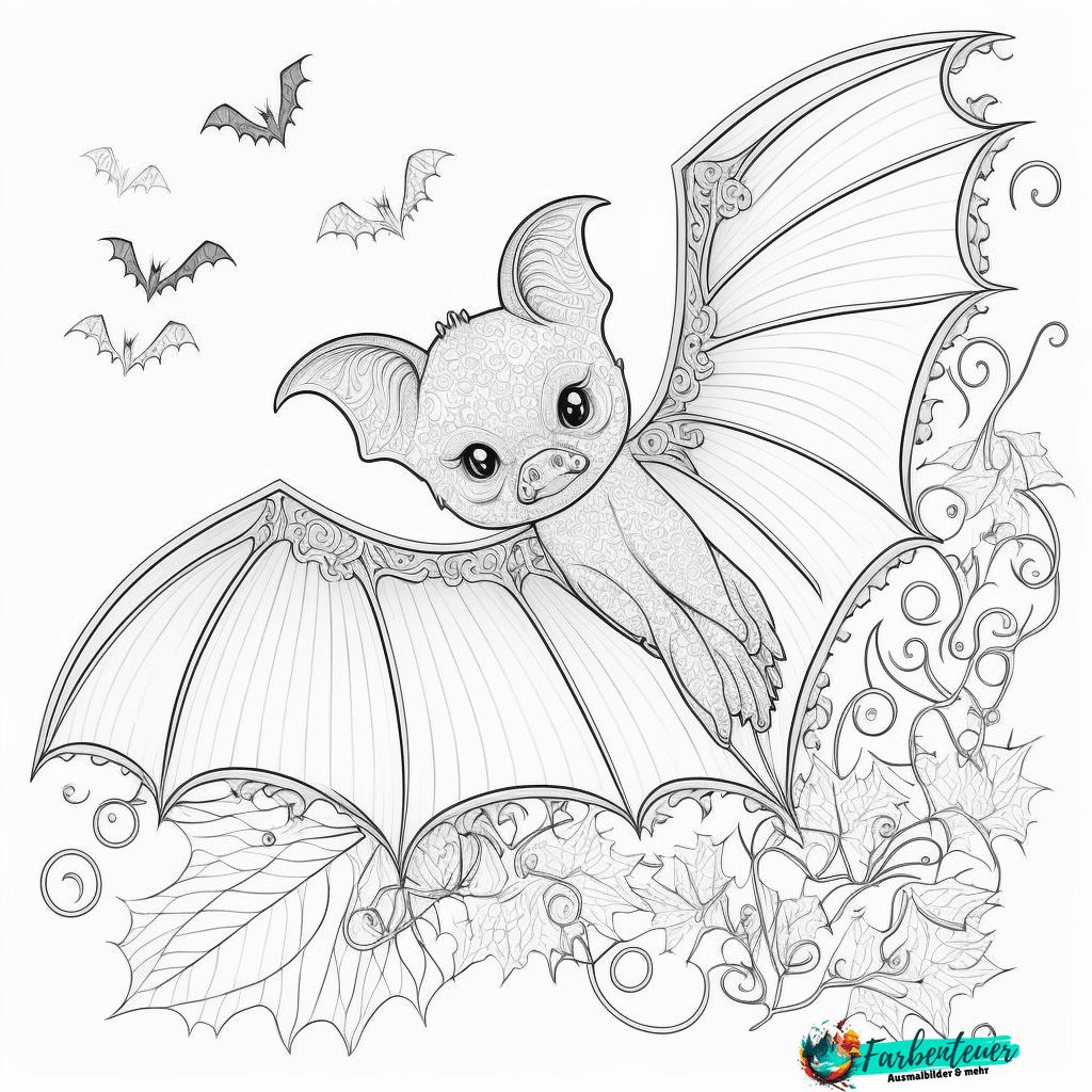 Ausmalbild Fledermaus