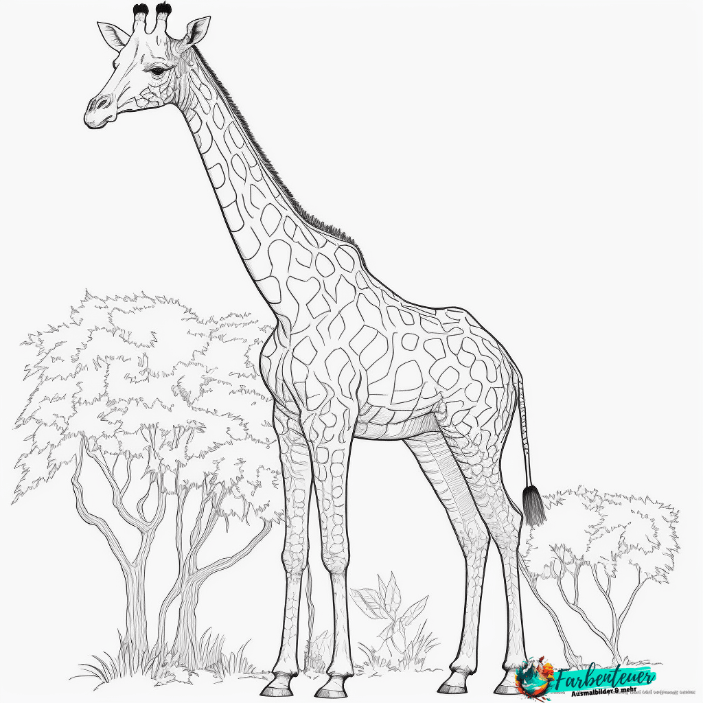 Ausmalbild Giraffe
