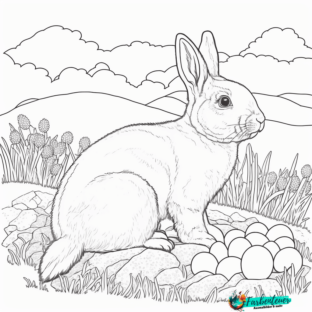 Ausmalbild Hase