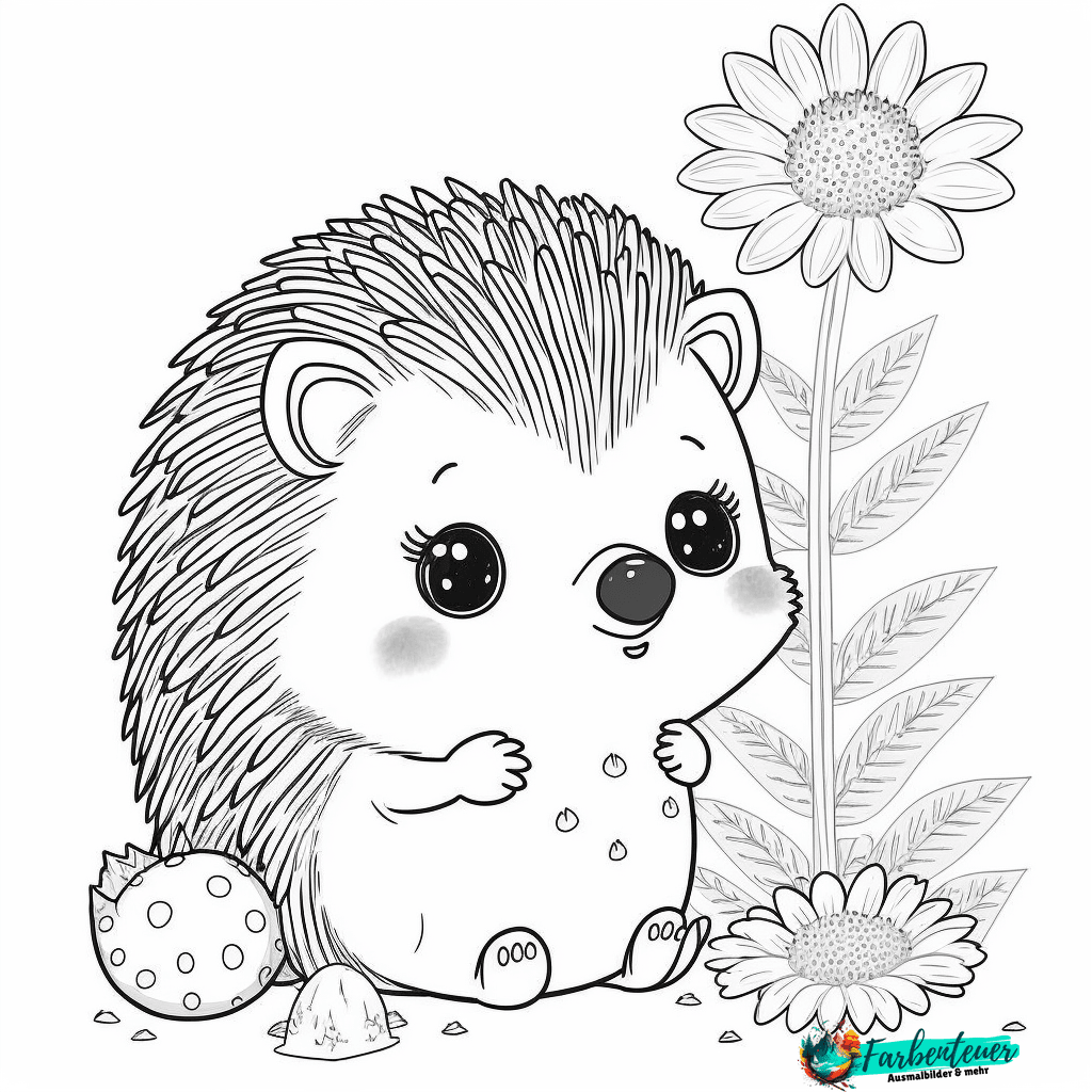 Ausmalbild Igel