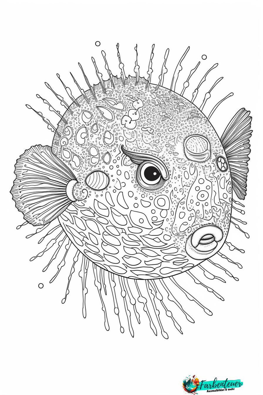 Ausmalbild Kugelfisch