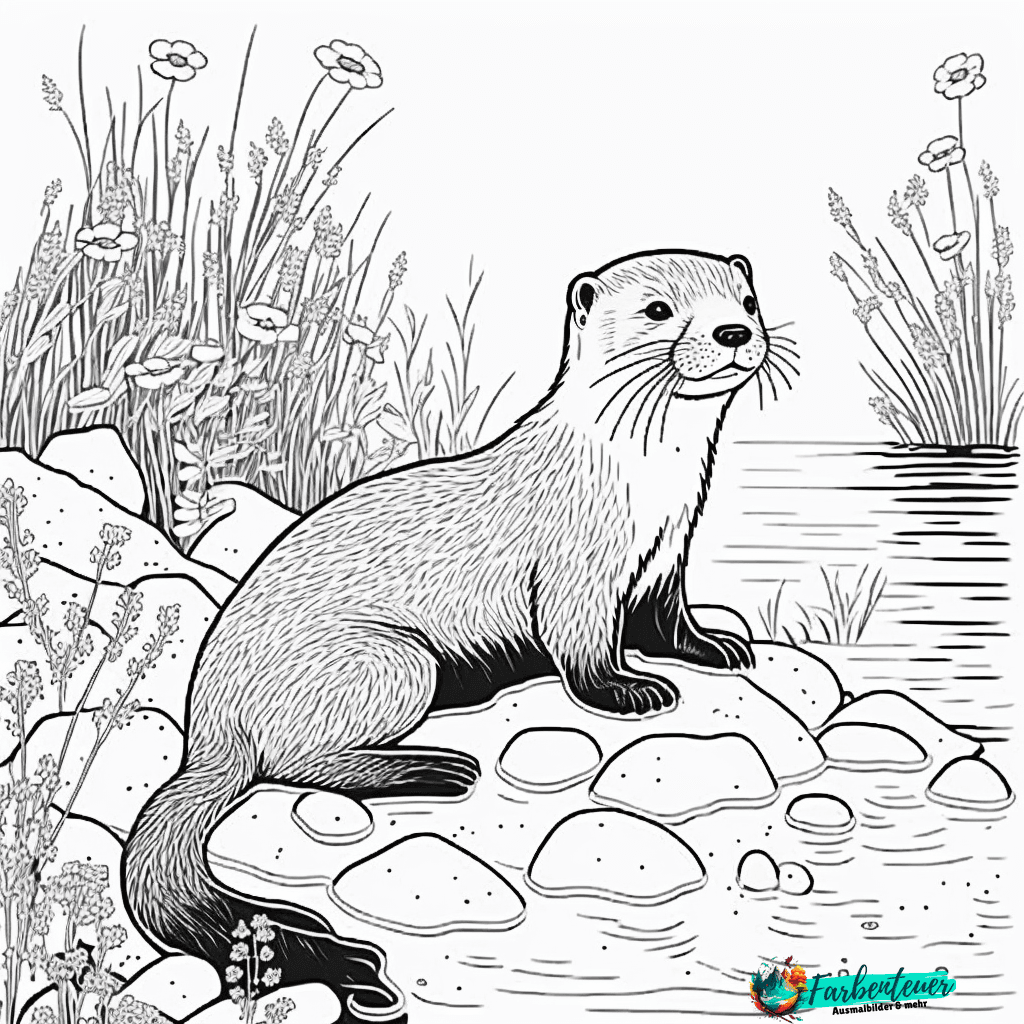 Ausmalbild Otter