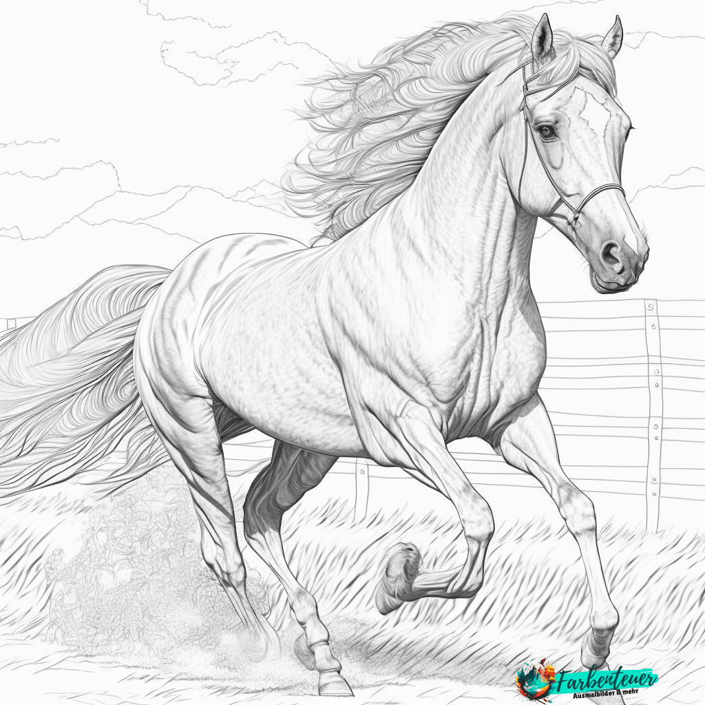 Ausmalbild Pferd