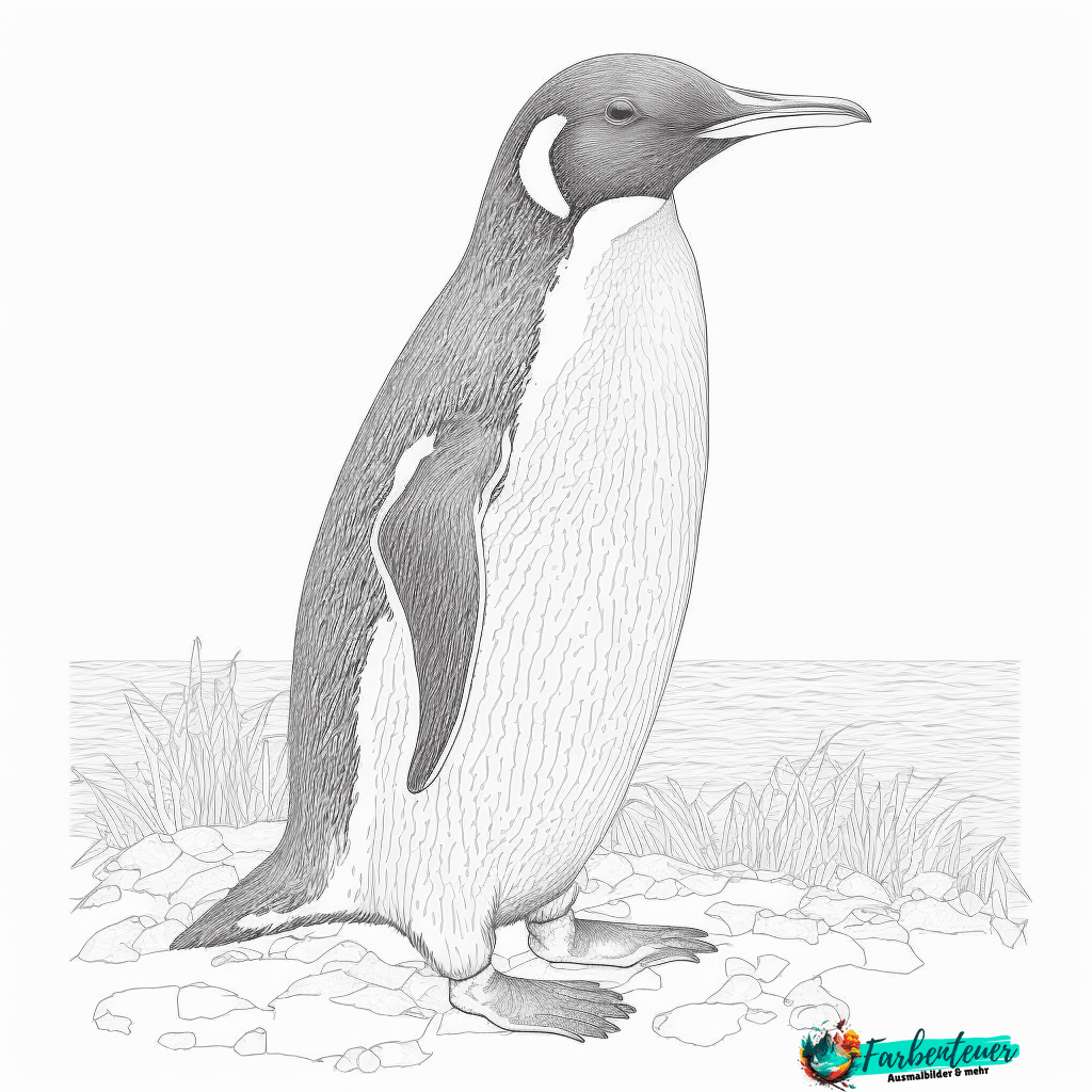 Ausmalbild Pinguin