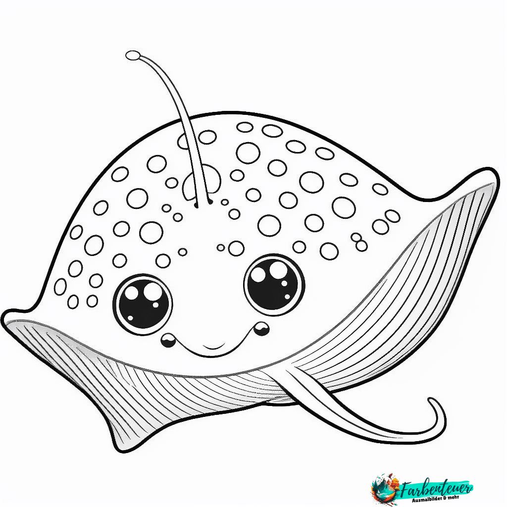 Ausmalbild Rochen