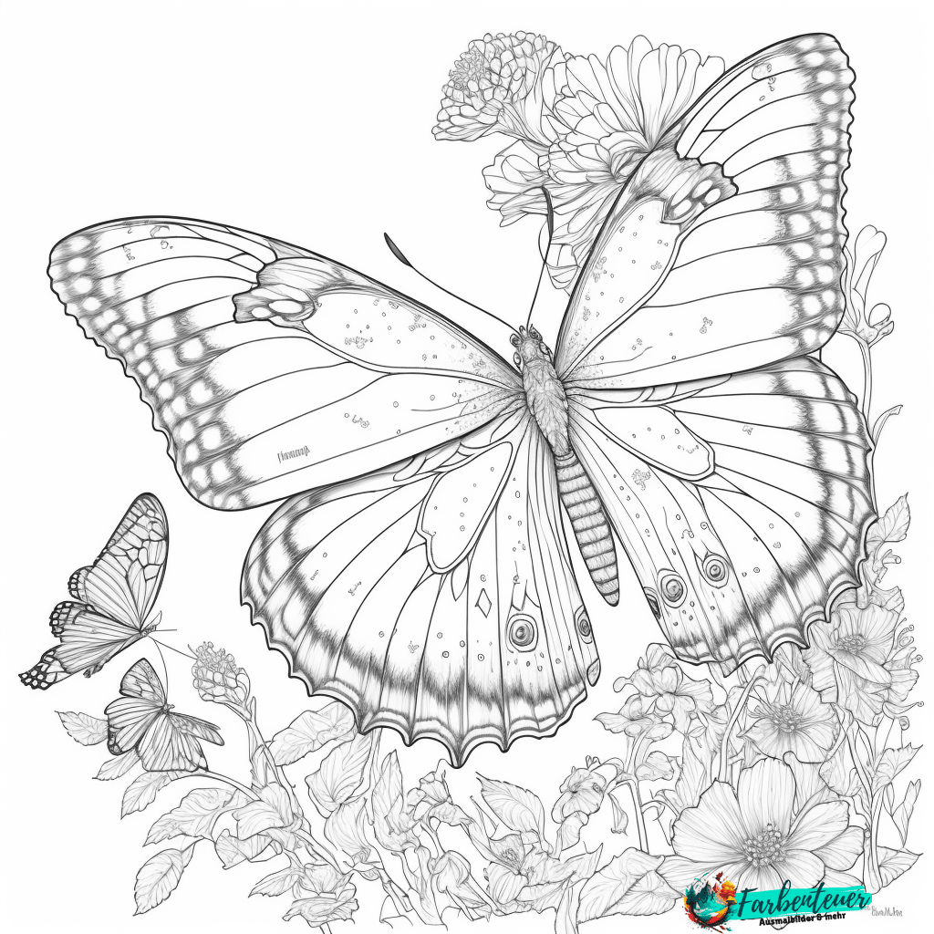Ausmalbild Schmetterling