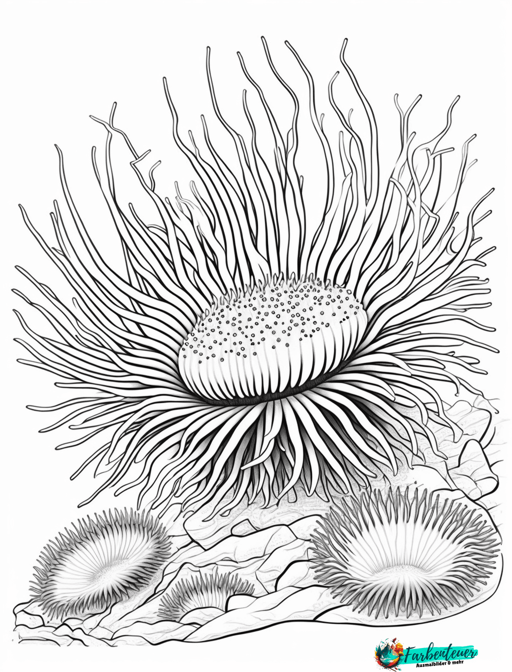 Ausmalbild Seeanemone