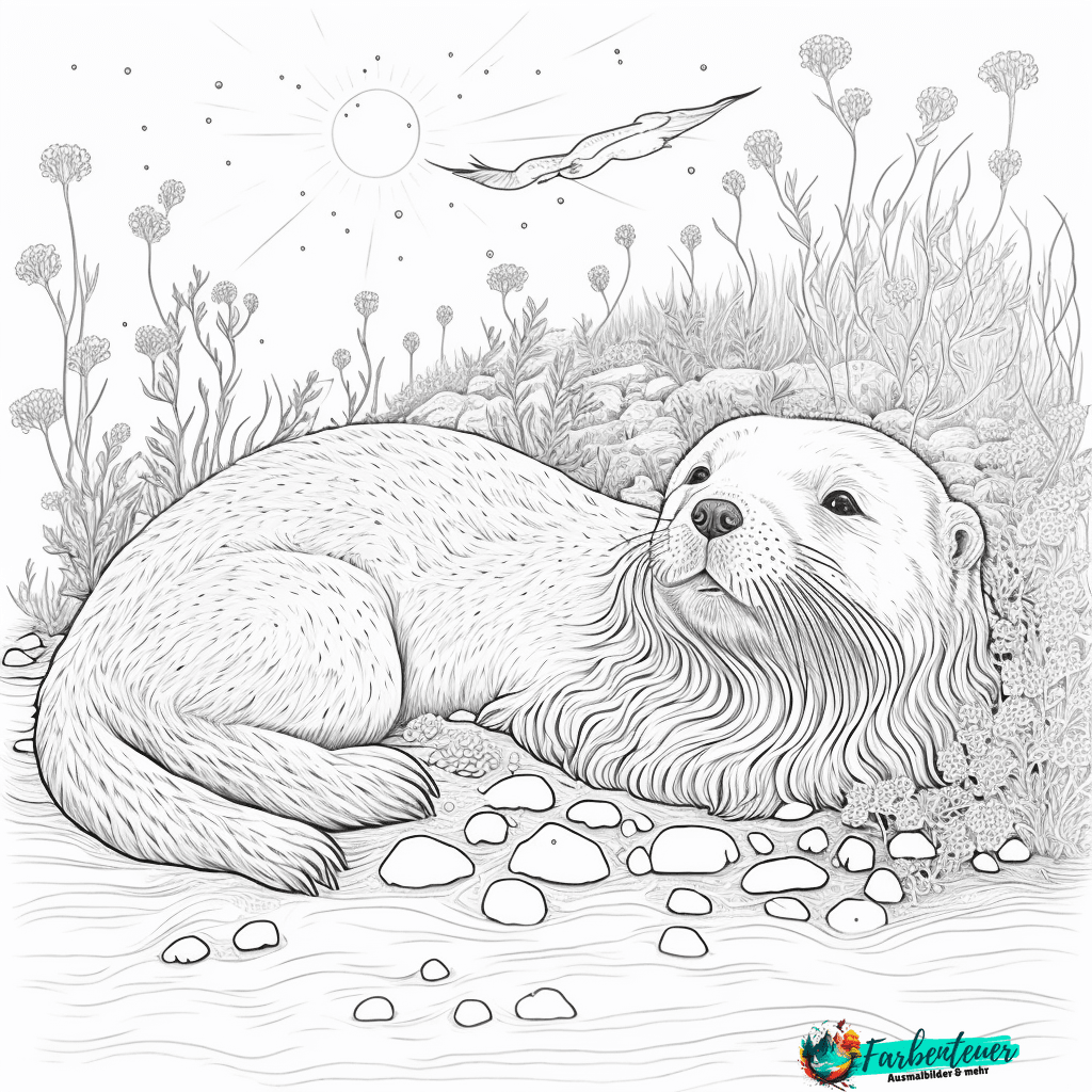 Ausmalbild Seeotter