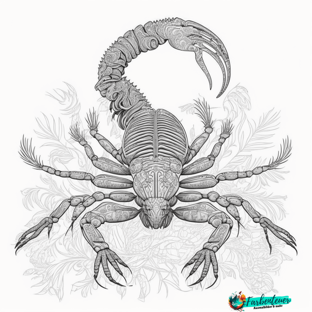 Ausmalbild Skorpion
