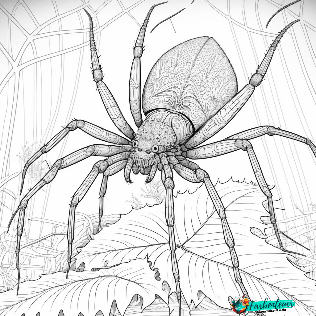 Ausmalbild Spinne