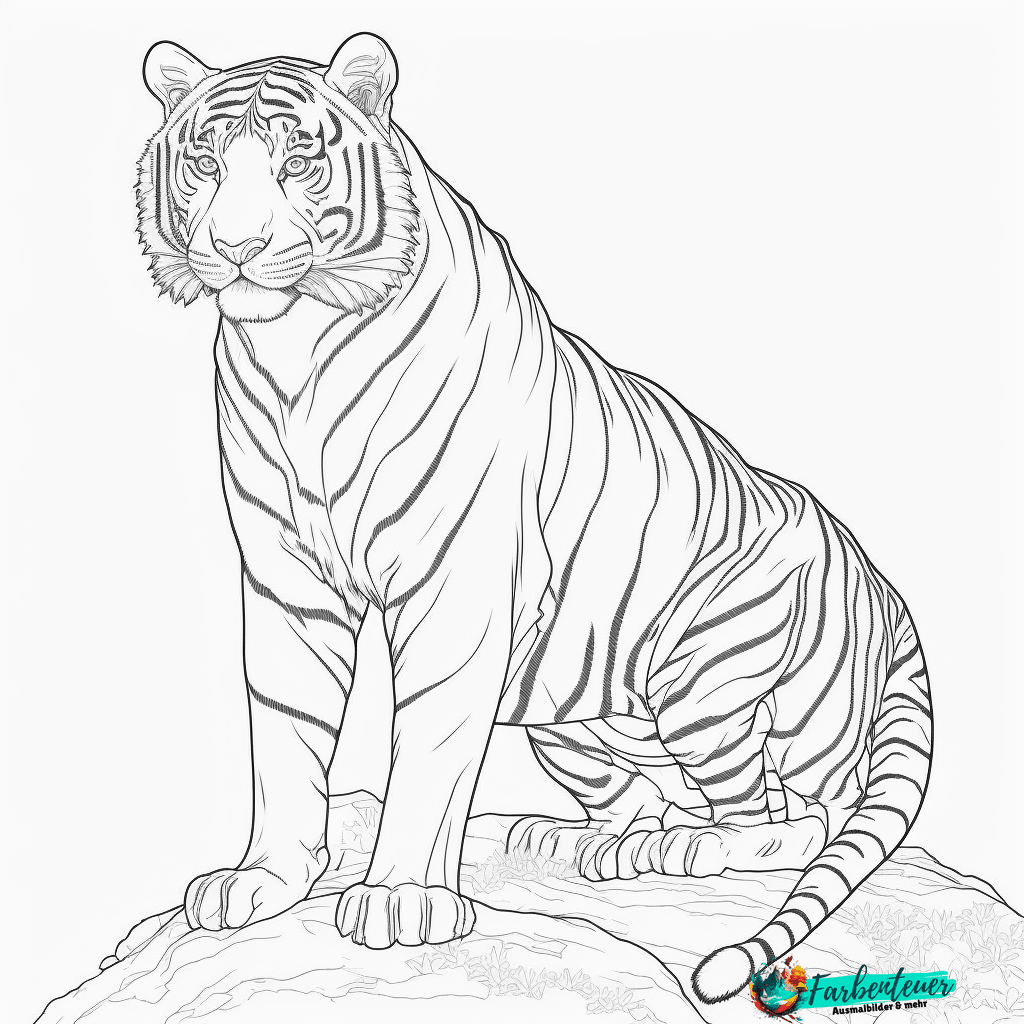 Ausmalbild Tiger