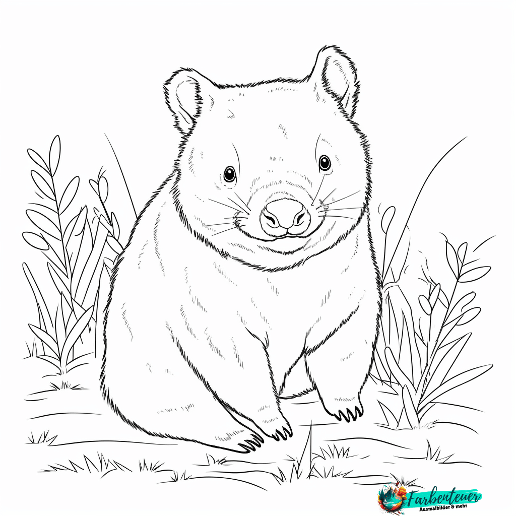 Ausmalbild Wombat