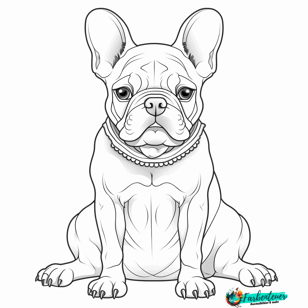 Französische Bulldogge zum Ausmalen: Kostenlose Malvorlagen zum Ausdrucken