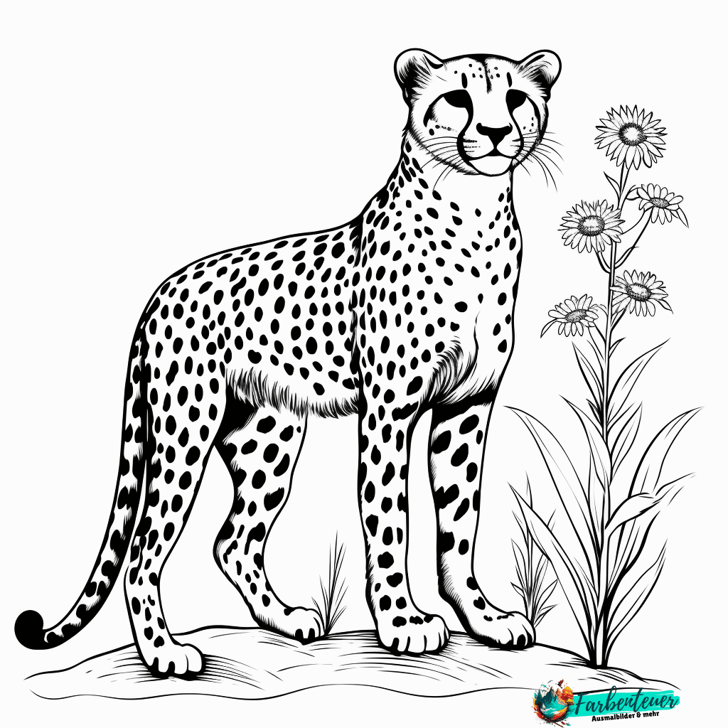 Ausmalbild Leopard – Kostenlose Vorlagen zum Ausdrucken und Ausmalen