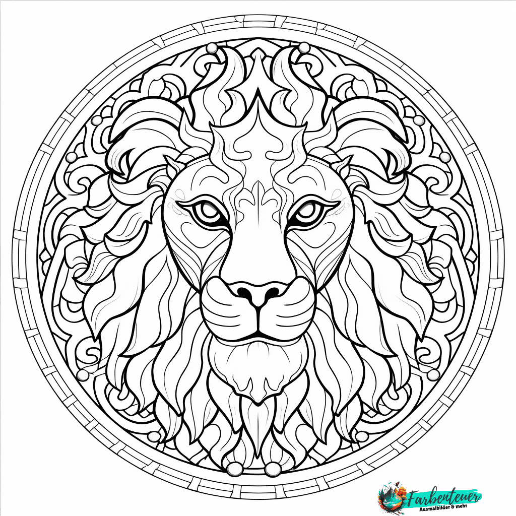 Mandala Löwe Ausmalbild – Entspannung und Kreativität für Kinder und Erwachsene