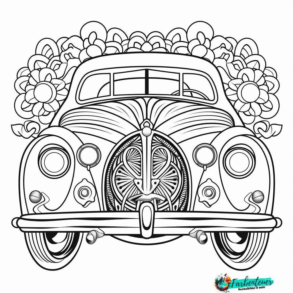ausmalbild mandala auto