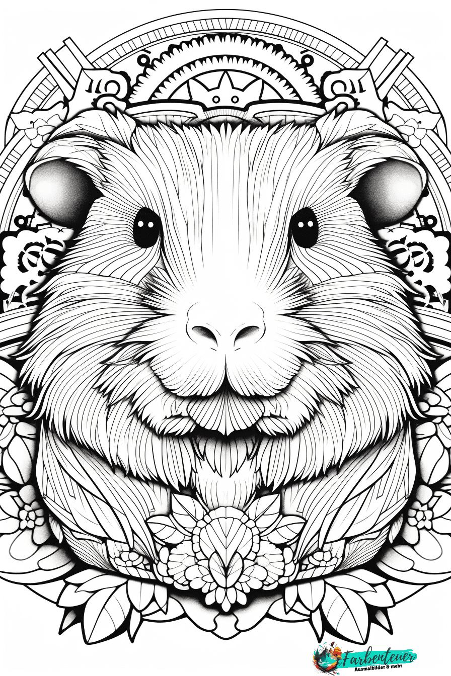ausmalbild meerschweinchen mandala