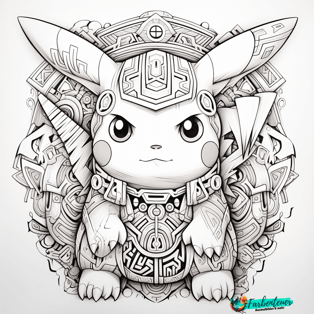 pikachu ausmalbild mandala
