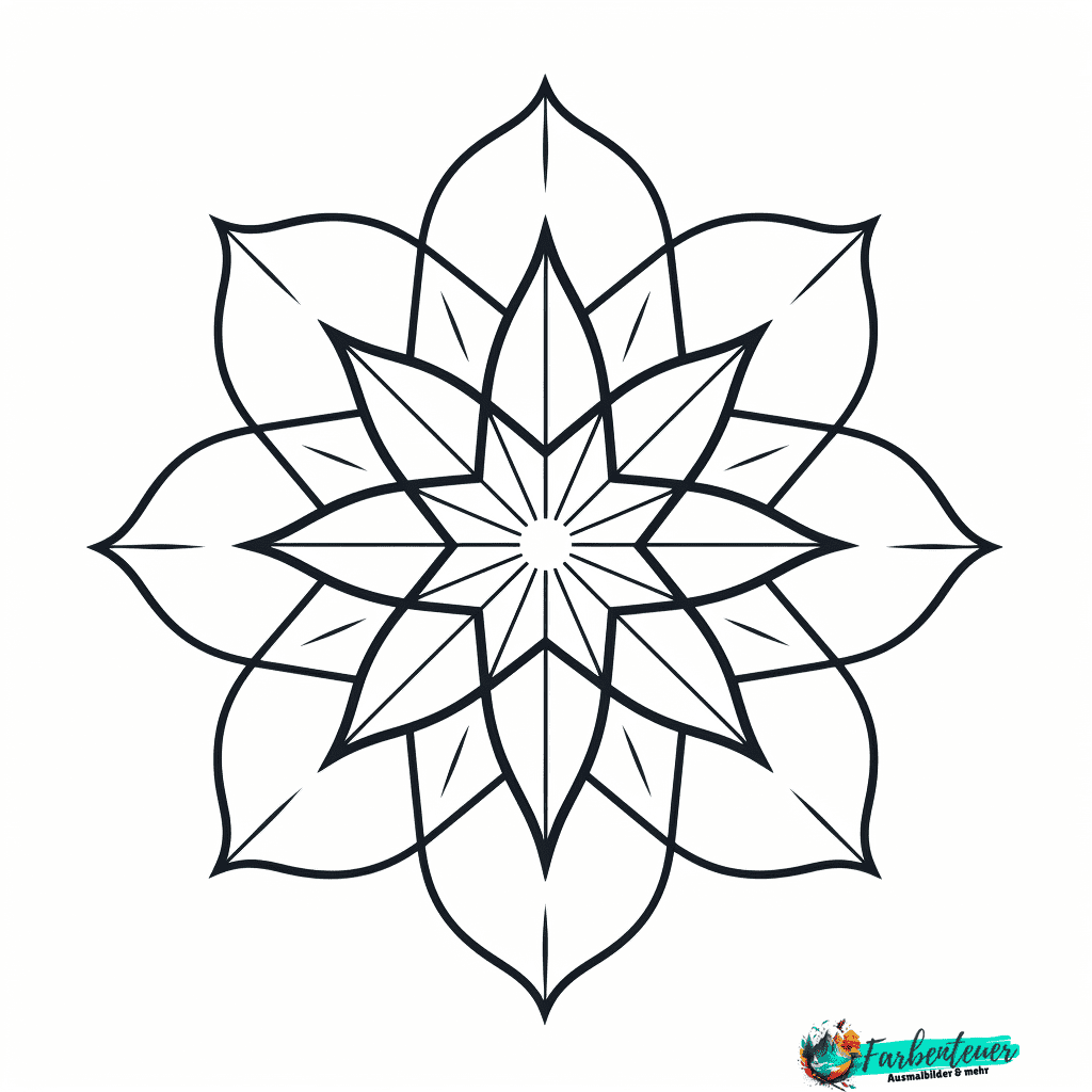 stern mandala ausmalbild