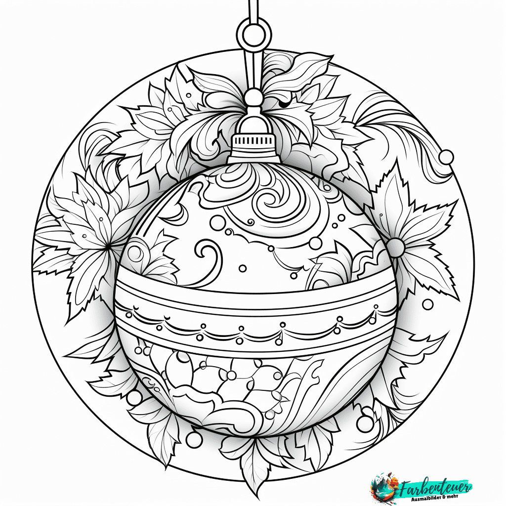 weihnachten mandala ausmalbild