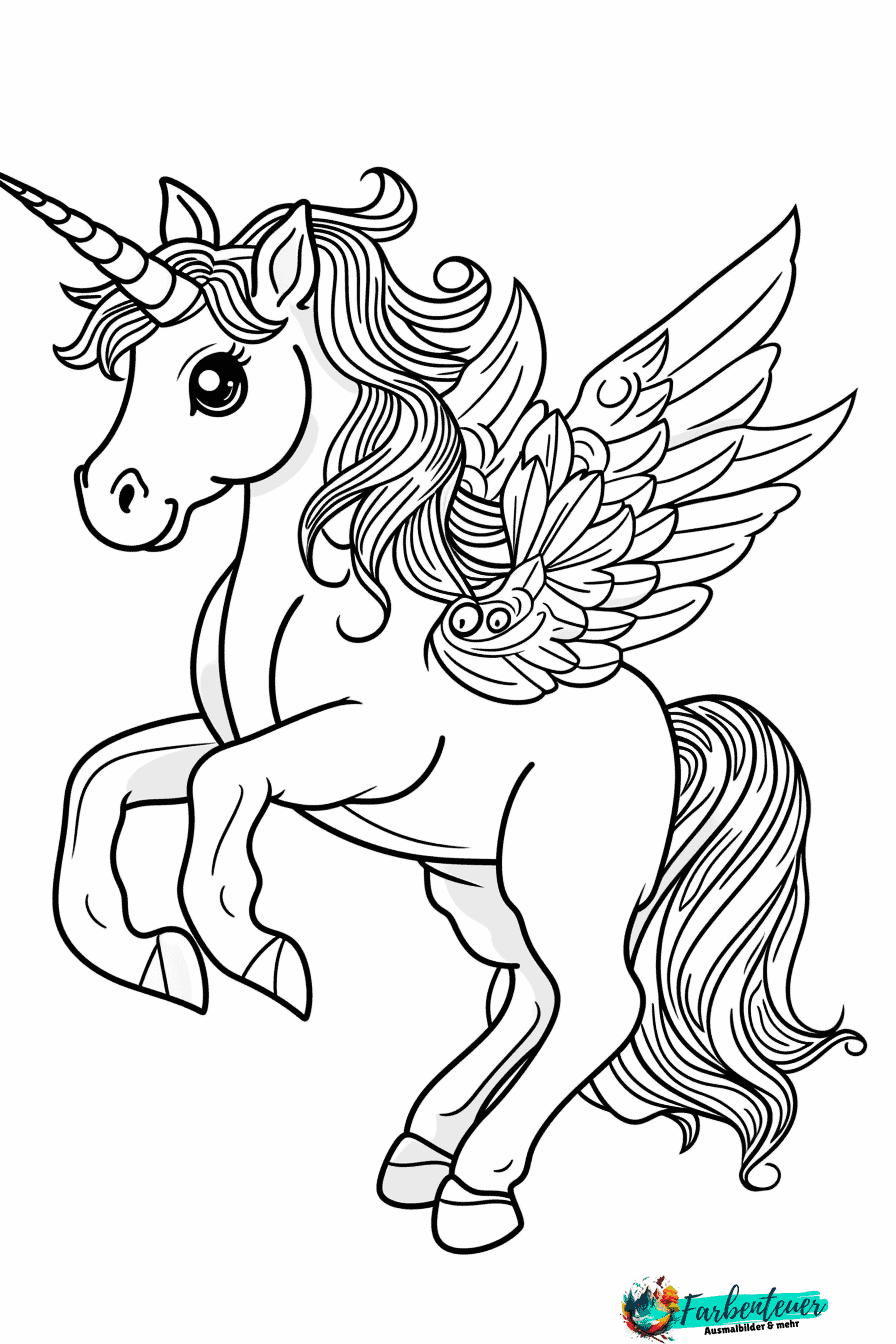 Einhorn mit Flügeln