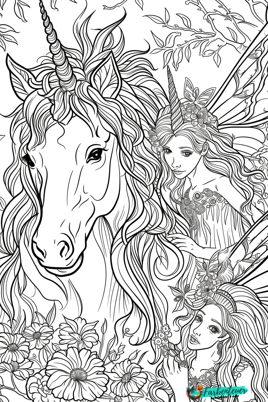 Einhorn und Feen