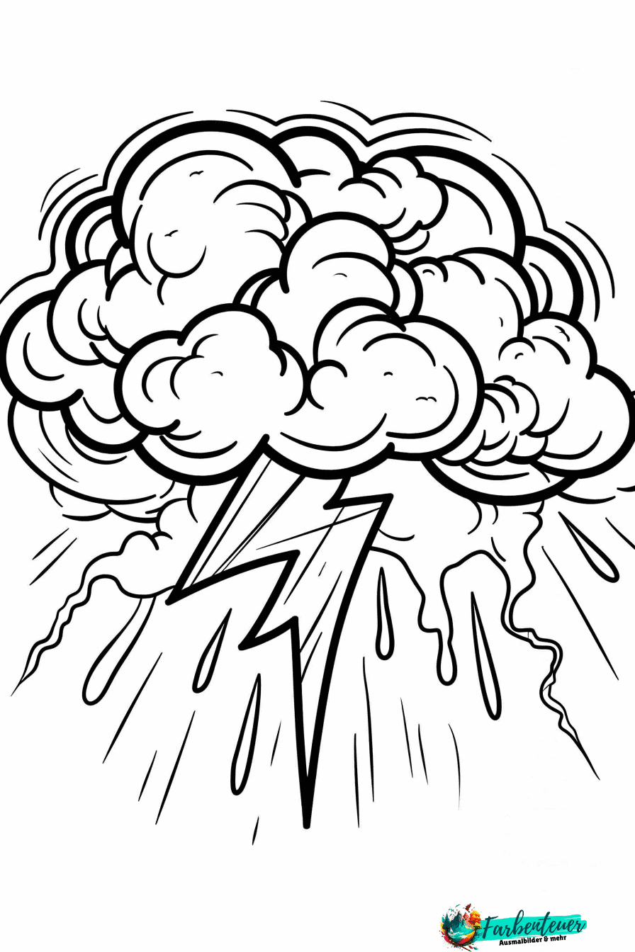 Blitz Ausmalbild 1
