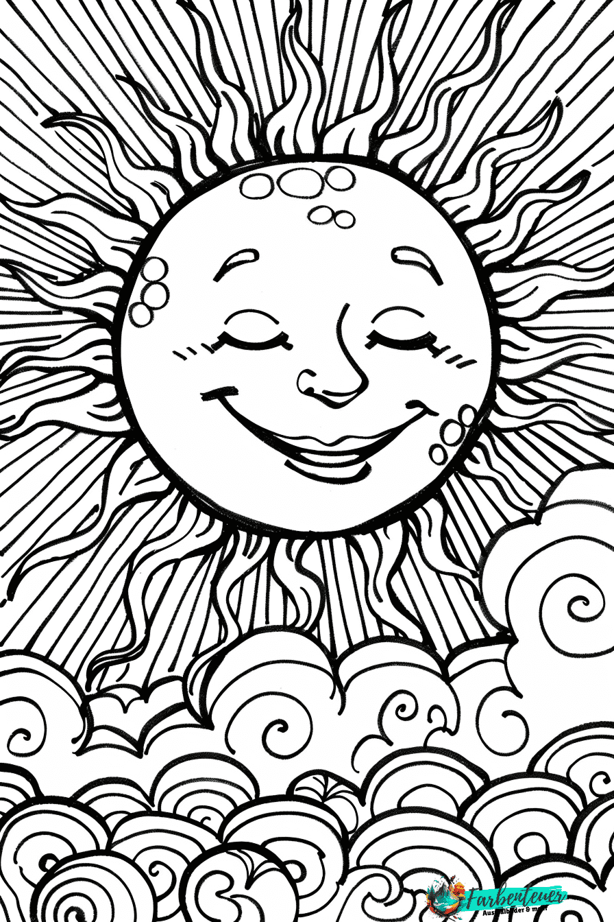 Sonne Ausmalbild 1