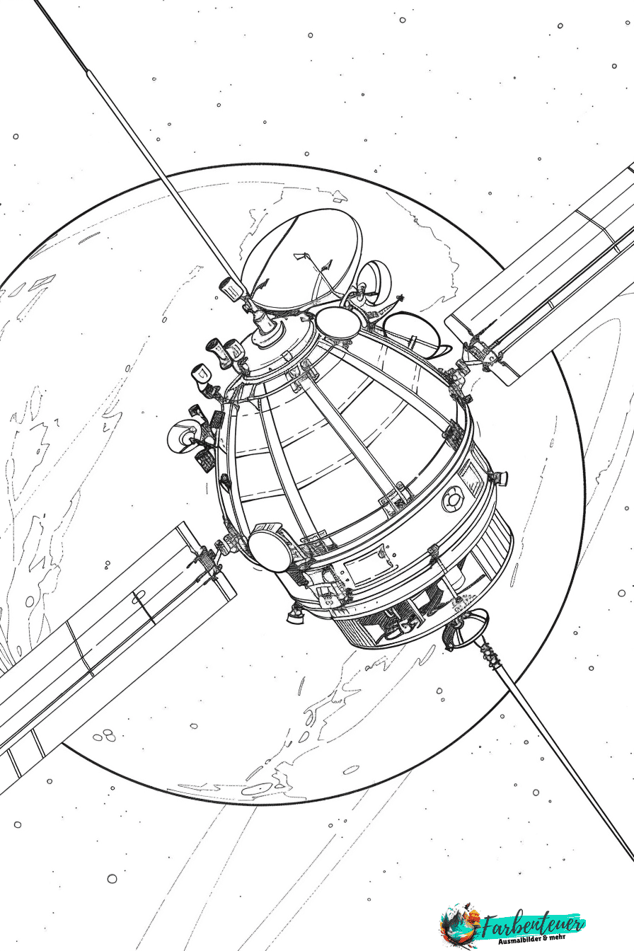 Satelliten Ausmalbild 1