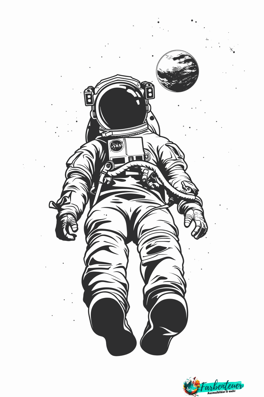 Astronauten Ausmalbild 3