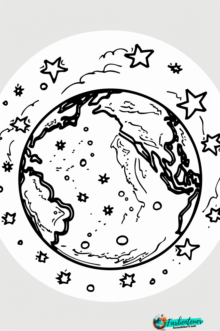 Planeten Ausmalbild 1