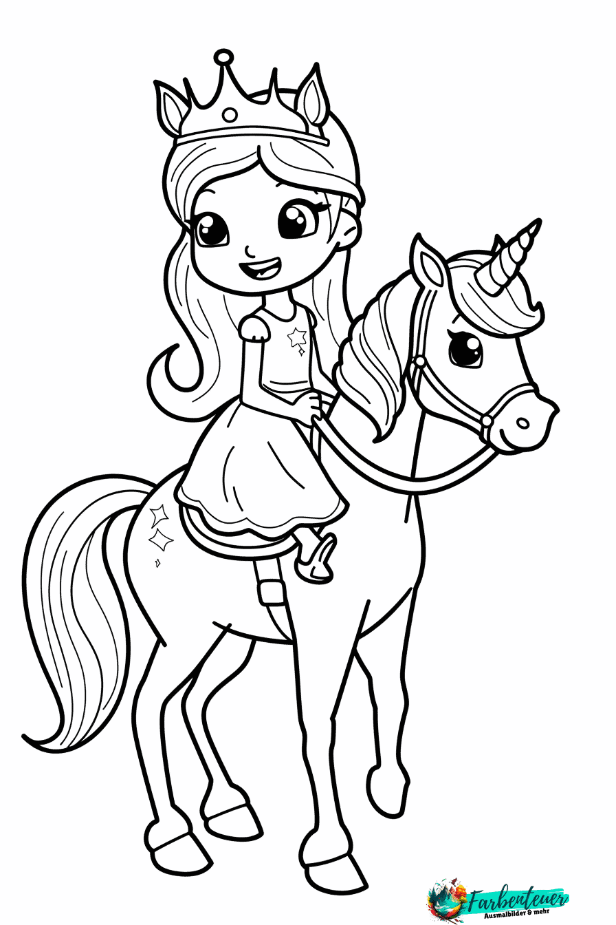 Einhorn Ausmalbild 1