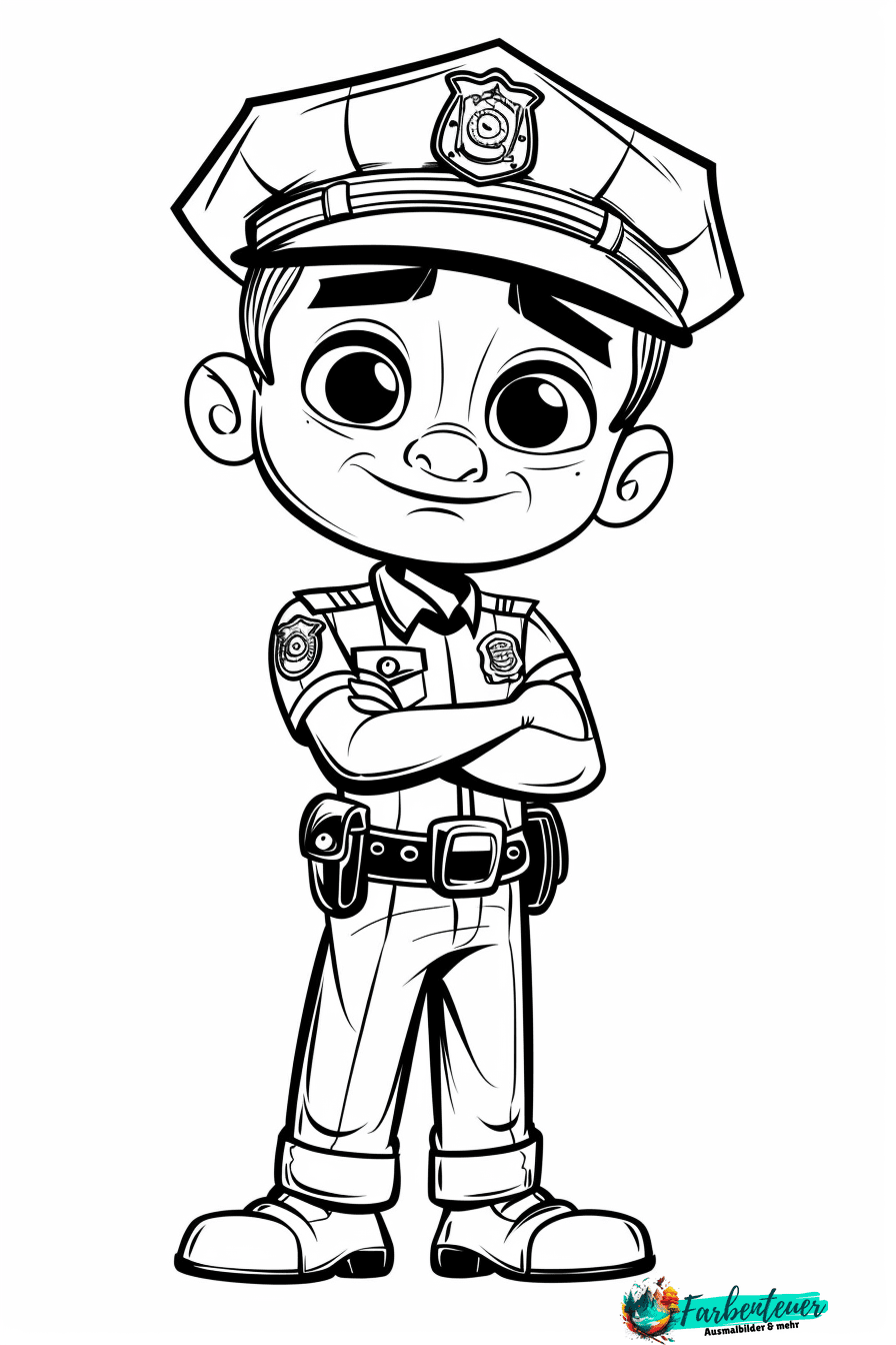 Polizist Ausmalbild 1